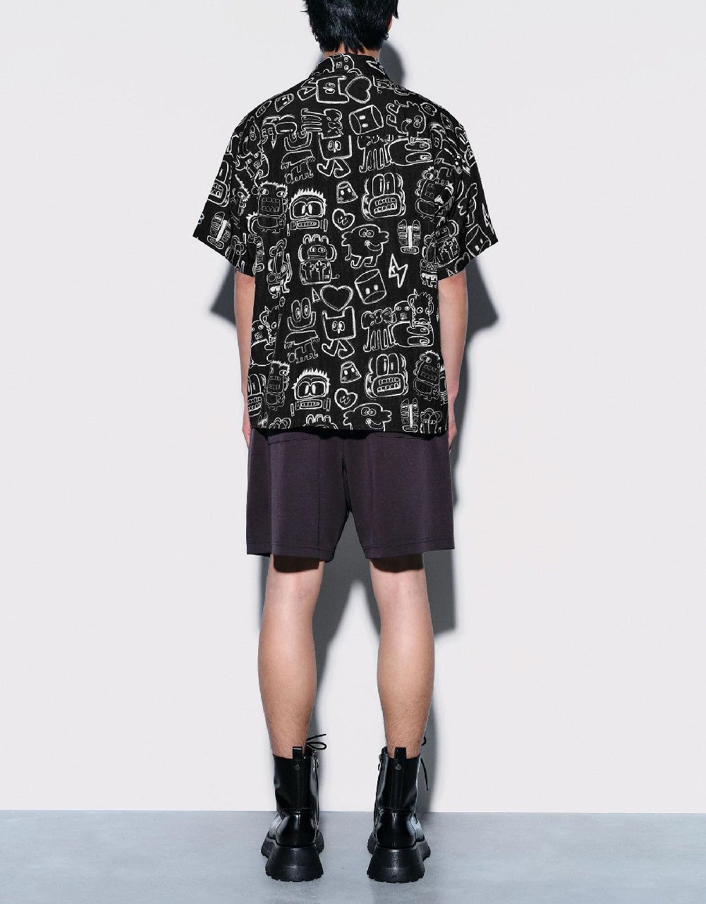 Graffiti Printed Oversized Shirt sold by Urban Revivo product image thumbnail 4