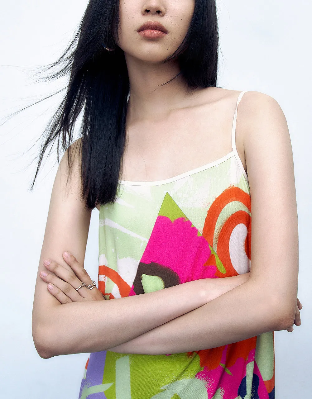 Printed Straight Cami Dress sold by Urban Revivo product image thumbnail 5