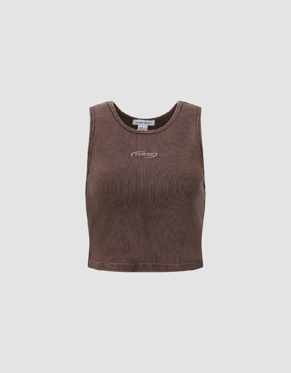 Cropped Crew Neck Skinny Tank Top sold by Urban Revivo