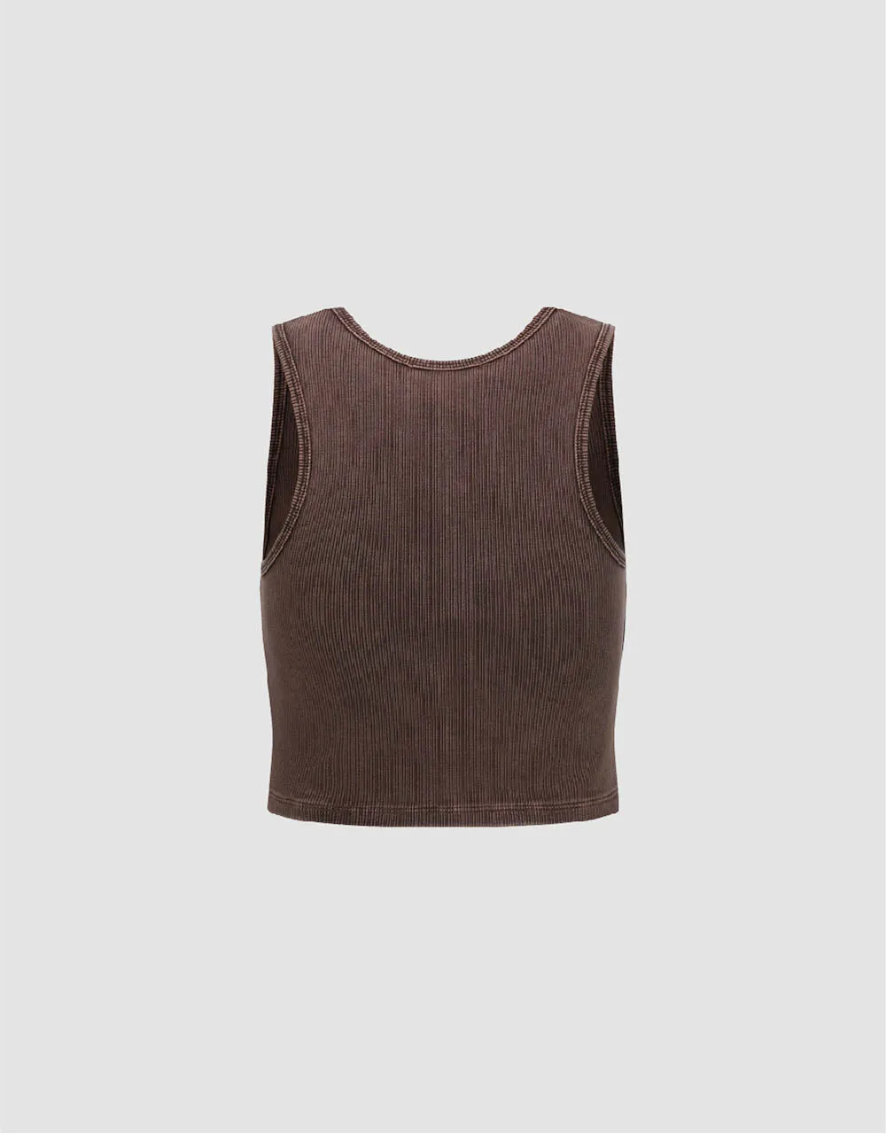 Cropped Crew Neck Skinny Tank Top sold by Urban Revivo product image thumbnail 5