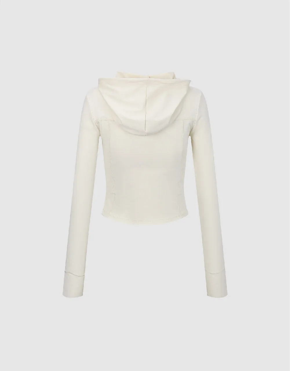 Zippper Front Skinny Hooded Jacket sold by Urban Revivo product image thumbnail 5