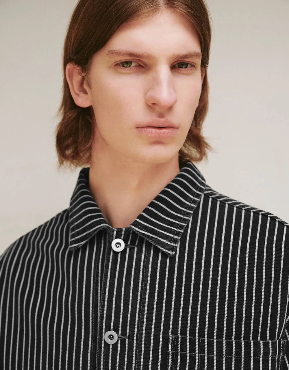 Striped Denim Jacket sold by Urban Revivo product image thumbnail 4