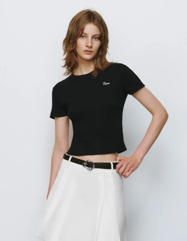 Crew Neck Knitted Skinny T-Shirt sold by Urban Revivo