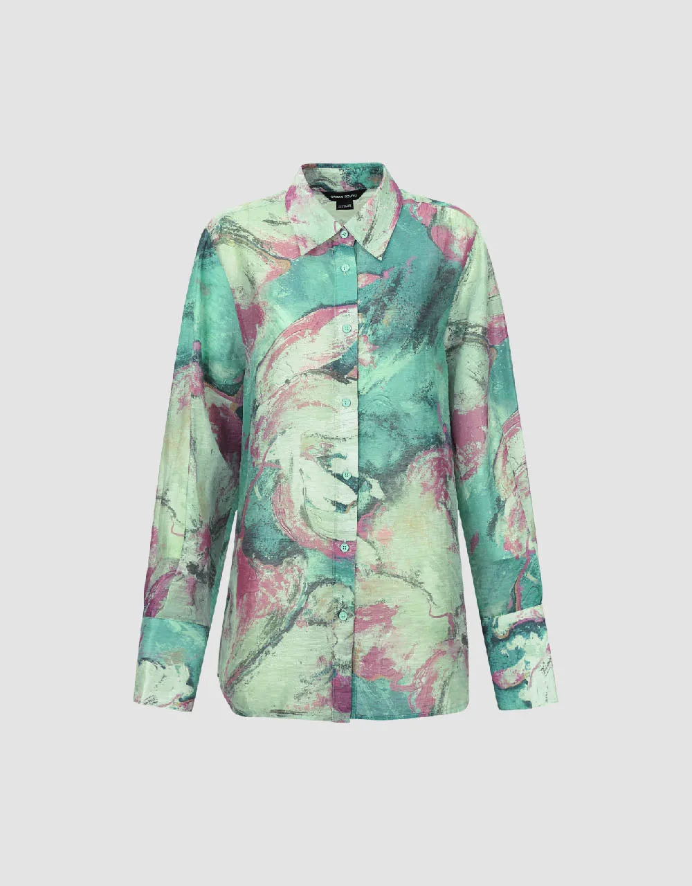 Button Up Straight Shirt sold by Urban Revivo product image thumbnail 2