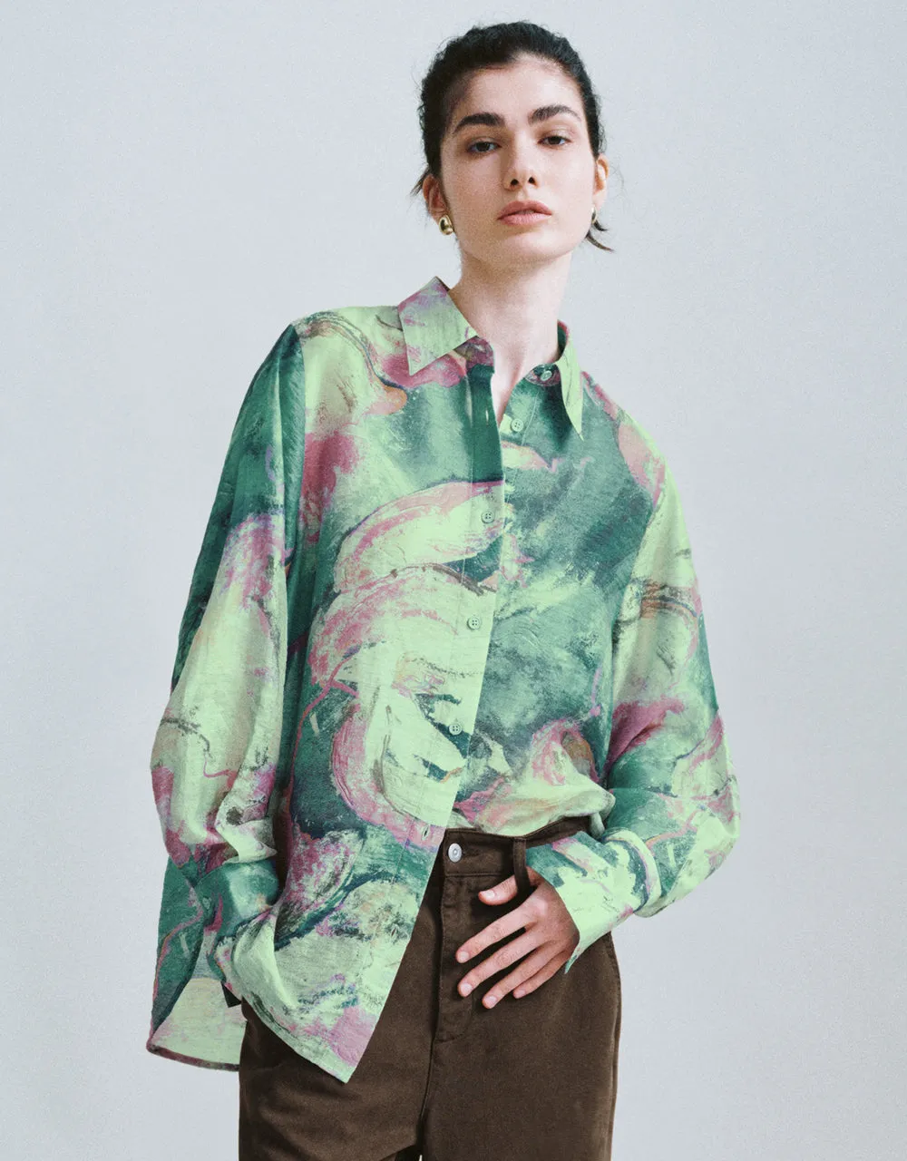 Button Up Straight Shirt sold by Urban Revivo