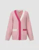 Drop Shoulder Sleeve V-Neck Knitted Cardigan sold by Urban Revivo