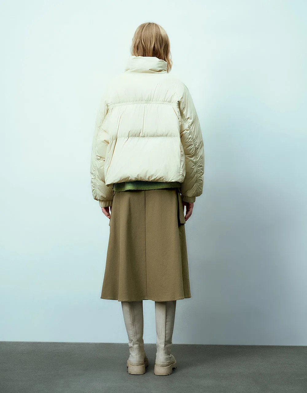 Zipper Front Raglan Sleeve Down Jacket sold by Urban Revivo product image thumbnail 4