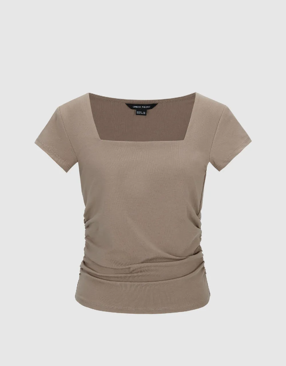 Square-cut Collar Skinny T-Shirt sold by Urban Revivo product image thumbnail 2