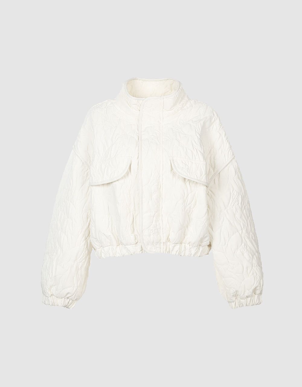 Embossed Drop Shoulder Sleeve Jacket sold by Urban Revivo