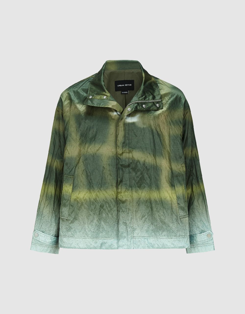 Stand Collar Printed Trench Coat sold by Urban Revivo