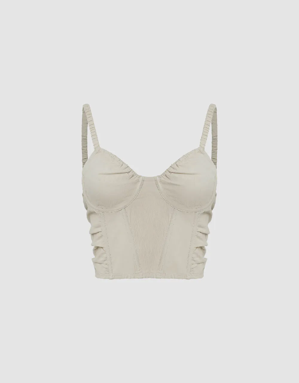 Cropped U Neck Skinny Cami Top sold by Urban Revivo product image thumbnail 2