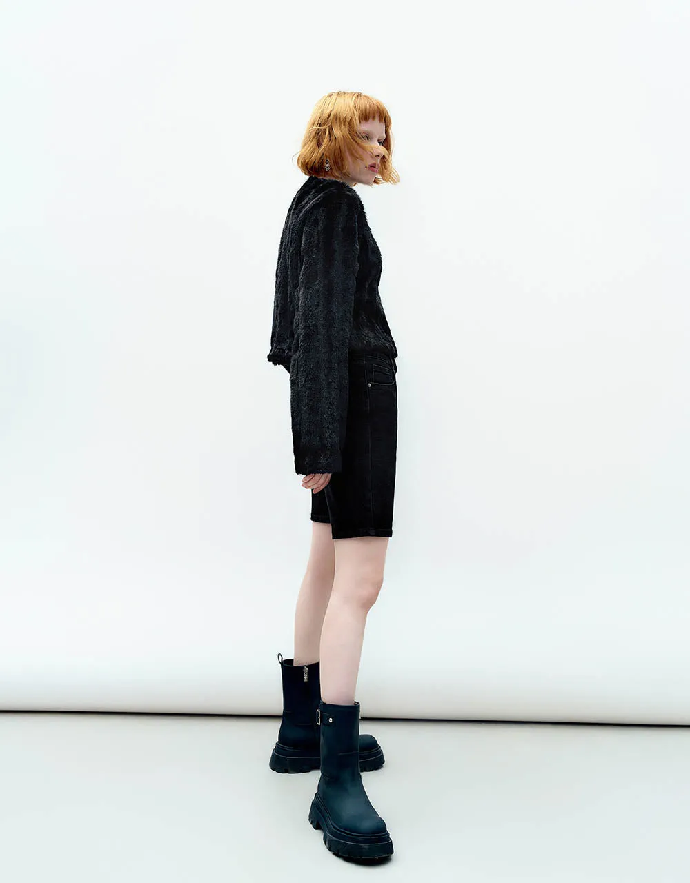 Crew Neck Furry Coat sold by Urban Revivo product image thumbnail 5