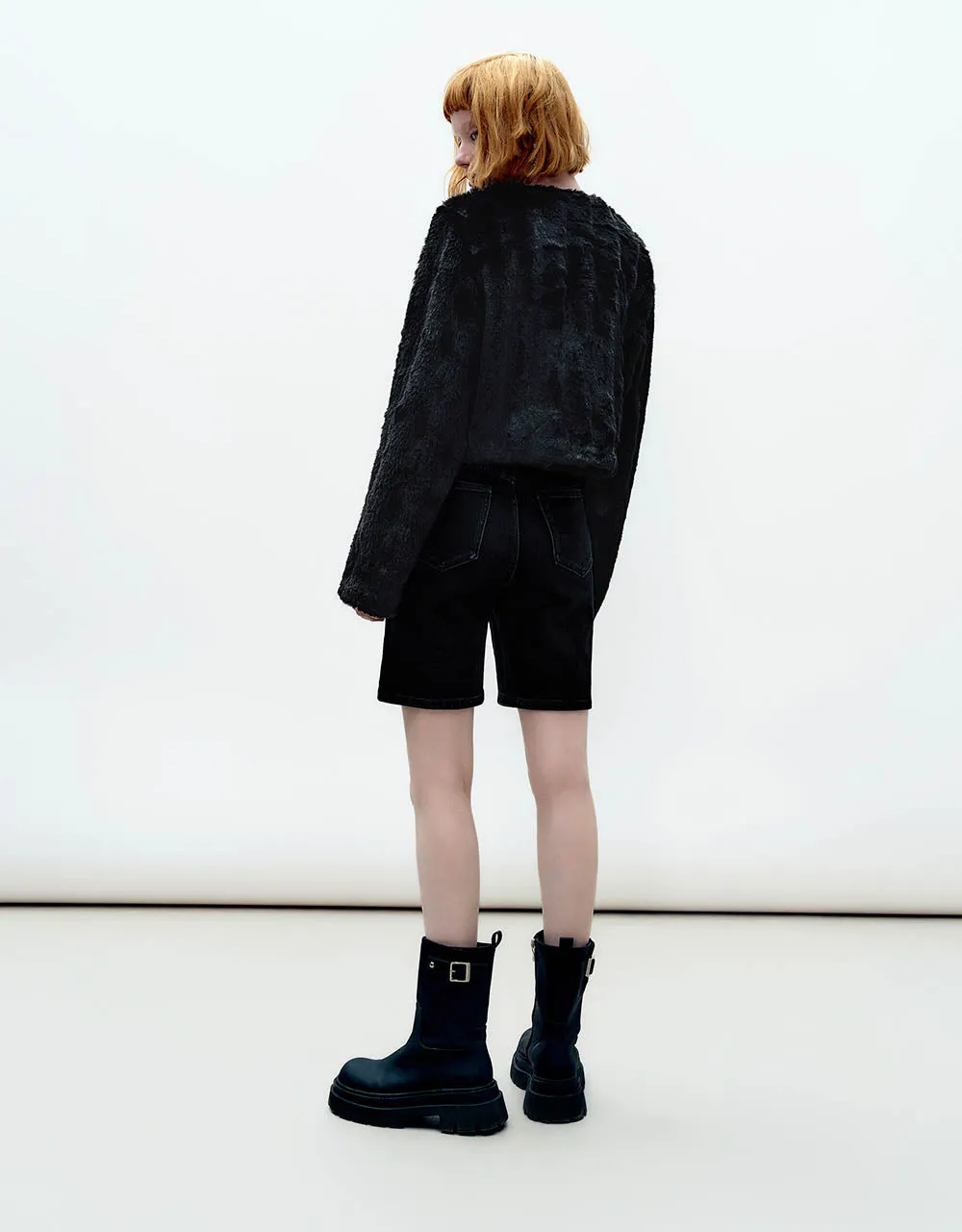 Crew Neck Furry Coat sold by Urban Revivo product image thumbnail 3