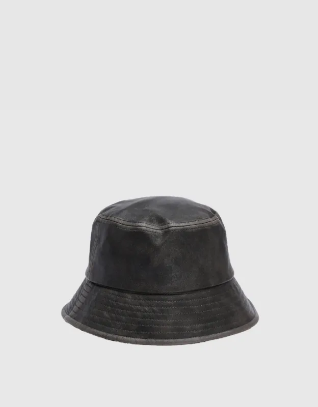Vegan Leather Bucket Hat sold by Urban Revivo
