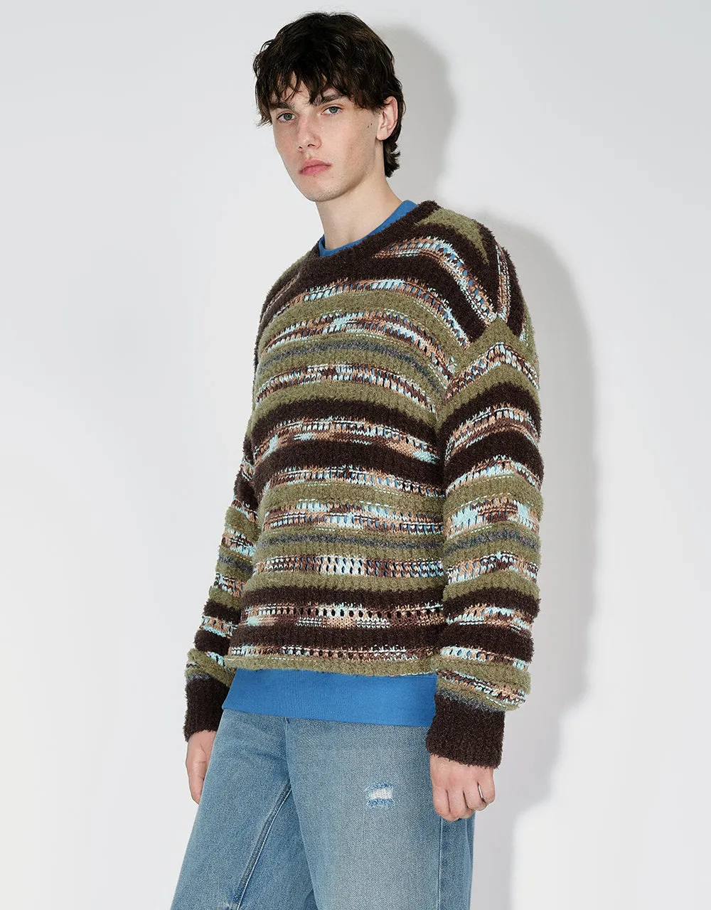 Drop SHoulder Sleeve Striped Sweater sold by Urban Revivo product image thumbnail 2