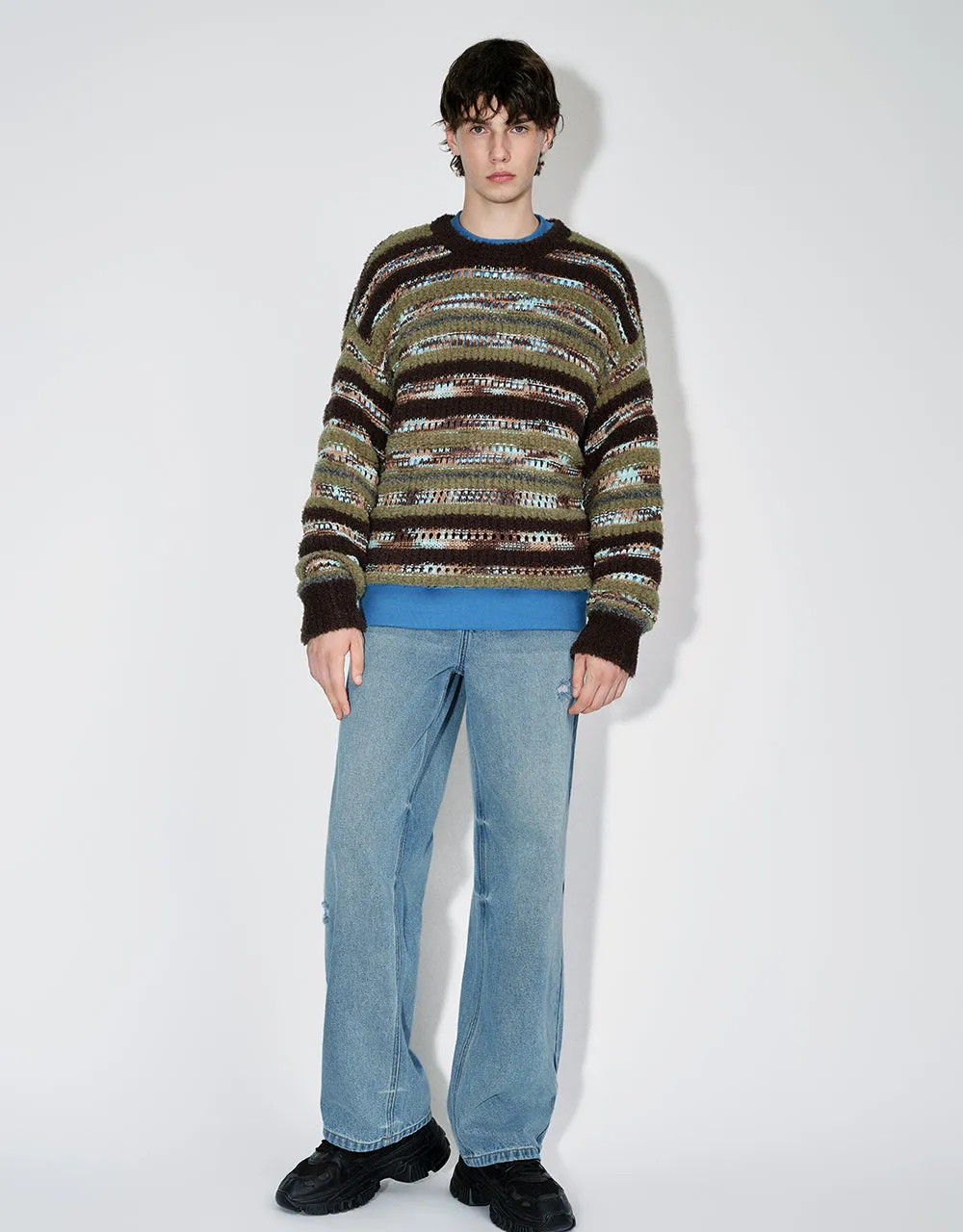 Drop SHoulder Sleeve Striped Sweater sold by Urban Revivo product image thumbnail 5