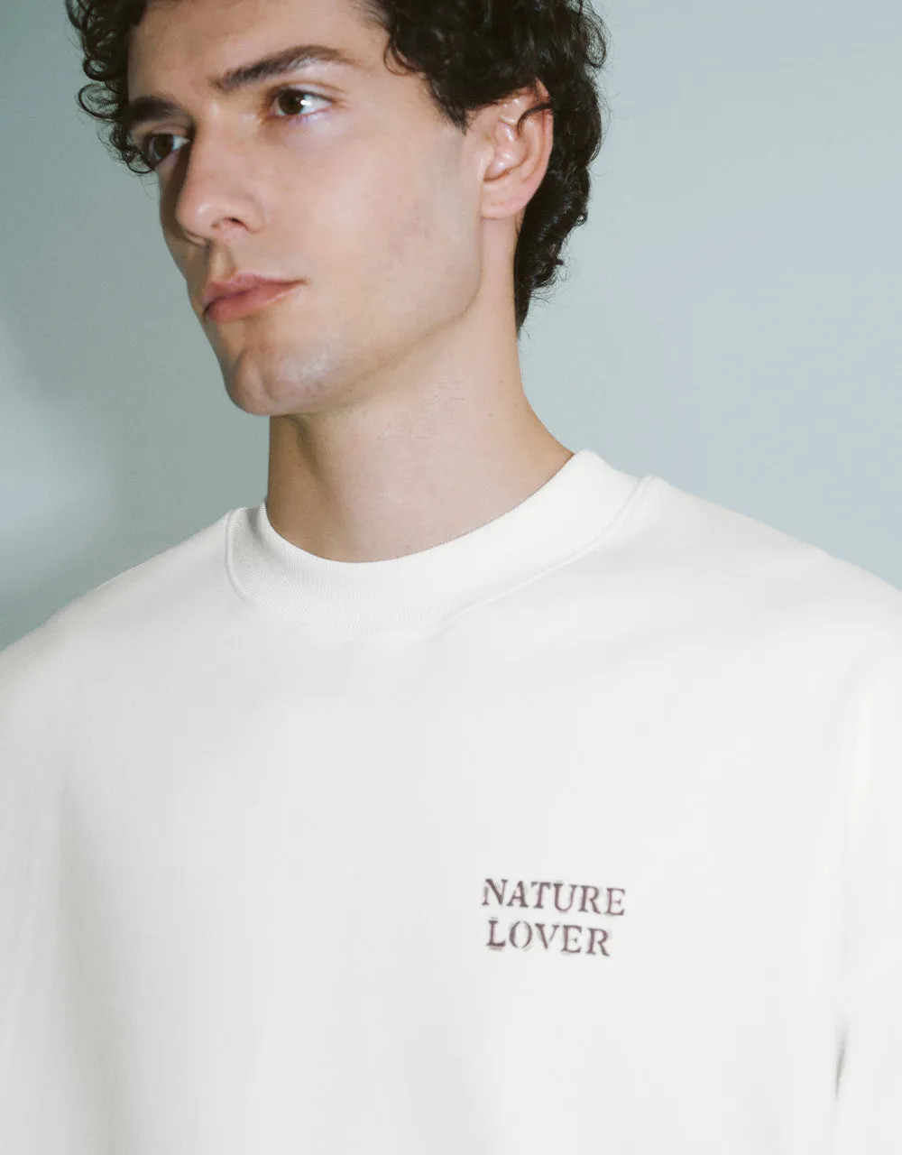 Letter Printed Crew Neck Loose T-Shirt sold by Urban Revivo product image thumbnail 4