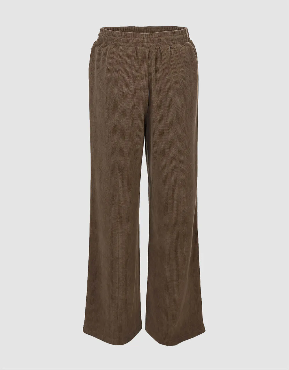 Drawstring Waist Knitted Wide-Leg Pants sold by Urban Revivo product image thumbnail 3