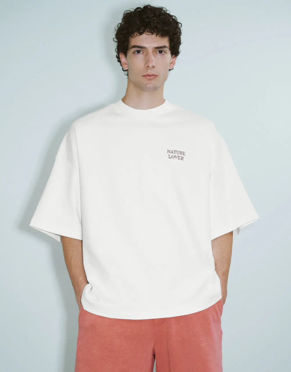 Letter Printed Crew Neck Loose T-Shirt sold by Urban Revivo