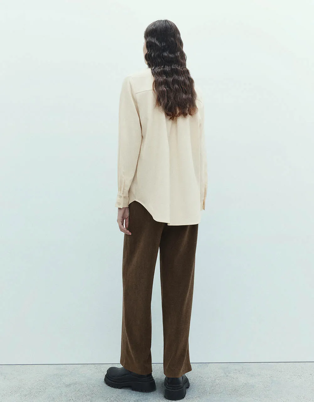 Drawstring Waist Knitted Wide-Leg Pants sold by Urban Revivo product image thumbnail 5