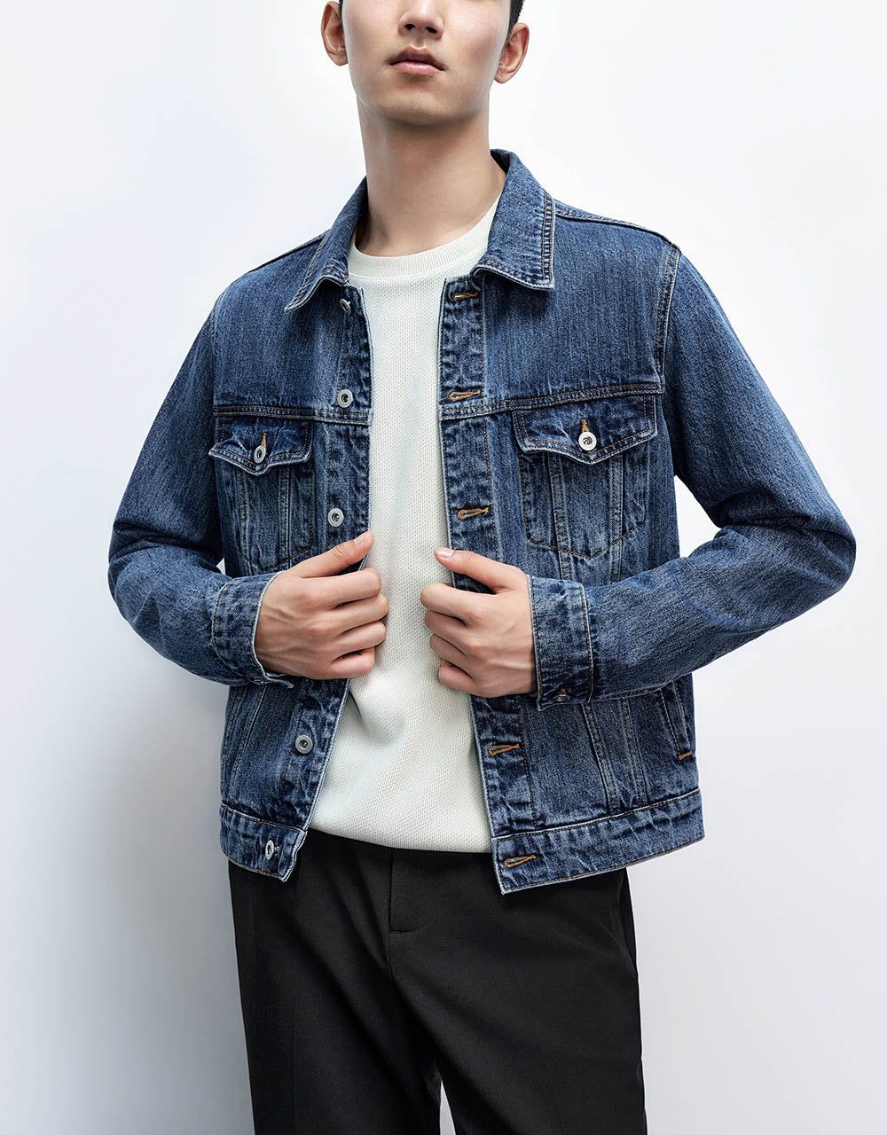Button Up Denim Jacket sold by Urban Revivo