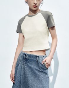 Raglan Sleeve Crew Neck Skinny T-Shirt sold by Urban Revivo