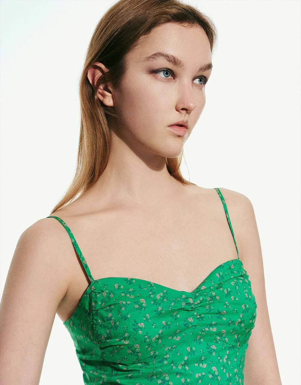 Printed V-Neck A-Line Cami Dress sold by Urban Revivo product image thumbnail 4