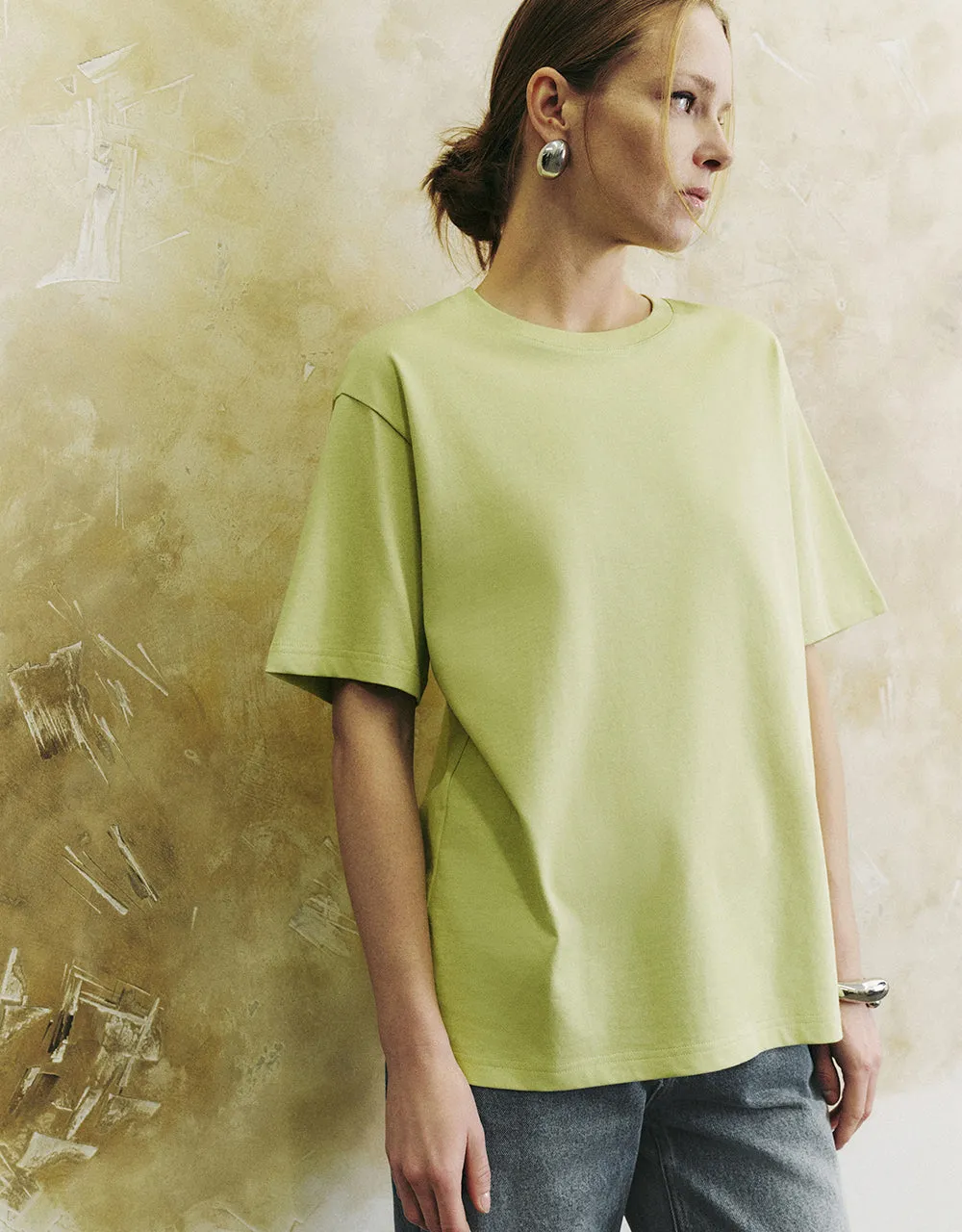 Crew Neck Loose T-Shirt sold by Urban Revivo product image thumbnail 3