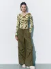 Printed V-Neck Skinny Knitted Cardigan sold by Urban Revivo