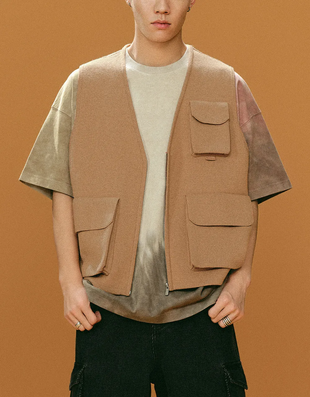 V-Neck Knitted Waistcoat sold by Urban Revivo product image thumbnail 2