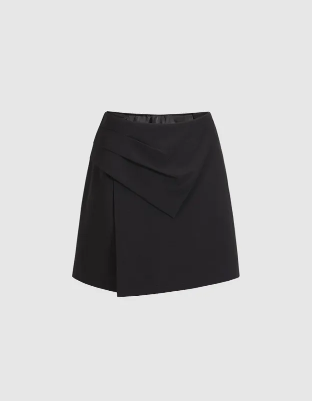 Ruched Front Plain Skort sold by Urban Revivo