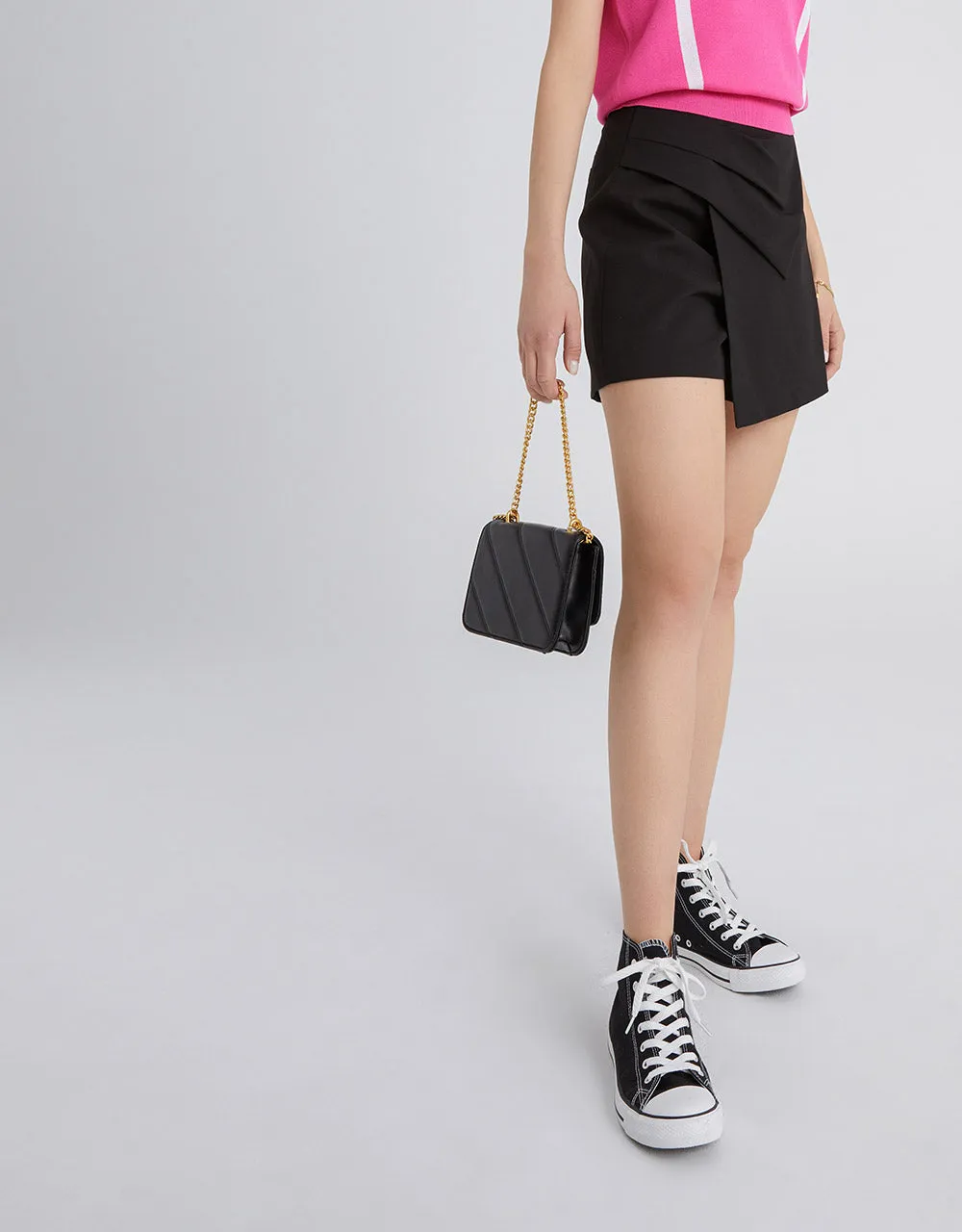 Ruched Front Plain Skort sold by Urban Revivo product image thumbnail 3