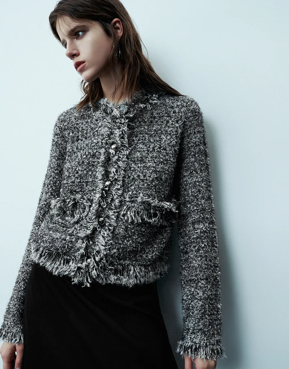 Raw Hem Knitted Cardigan sold by Urban Revivo product image thumbnail 5