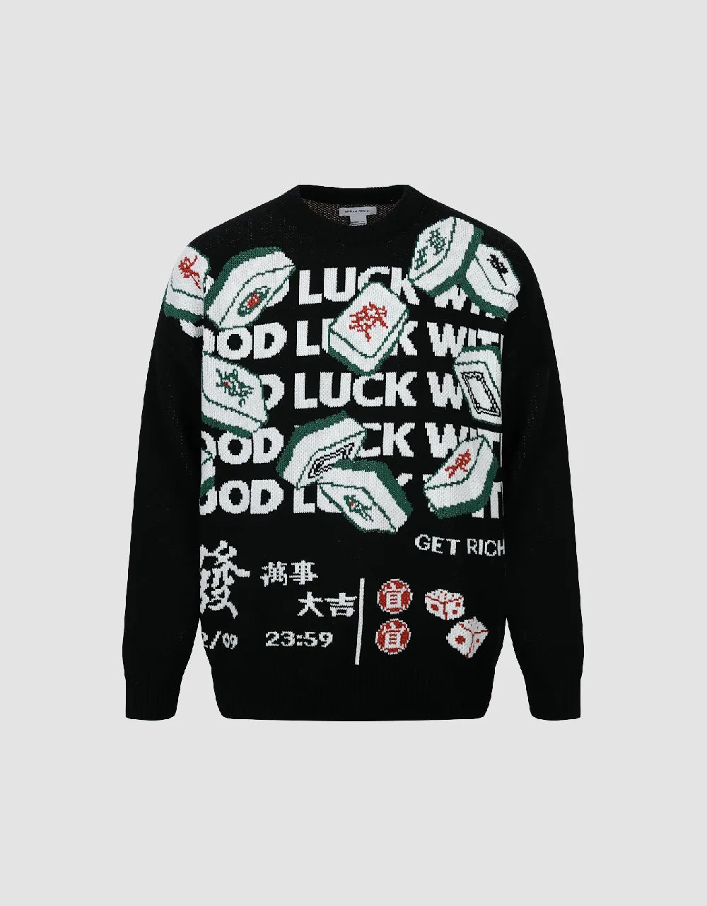 Mahjong Embroidered Sweater sold by Urban Revivo product image thumbnail 2