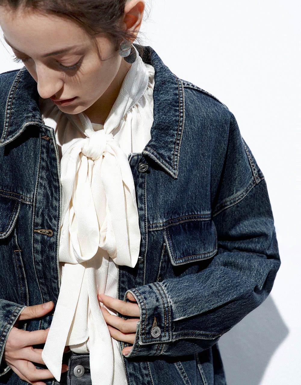 Button Up Denim Jacket sold by Urban Revivo product image thumbnail 4
