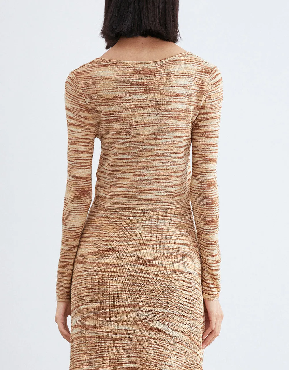 Marled Knit Cropped Cardigan sold by Urban Revivo product image thumbnail 4