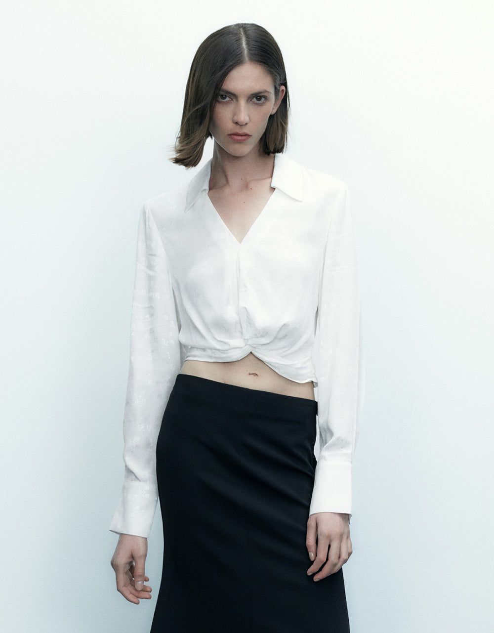 Twist Front Overhead Shirt sold by Urban Revivo