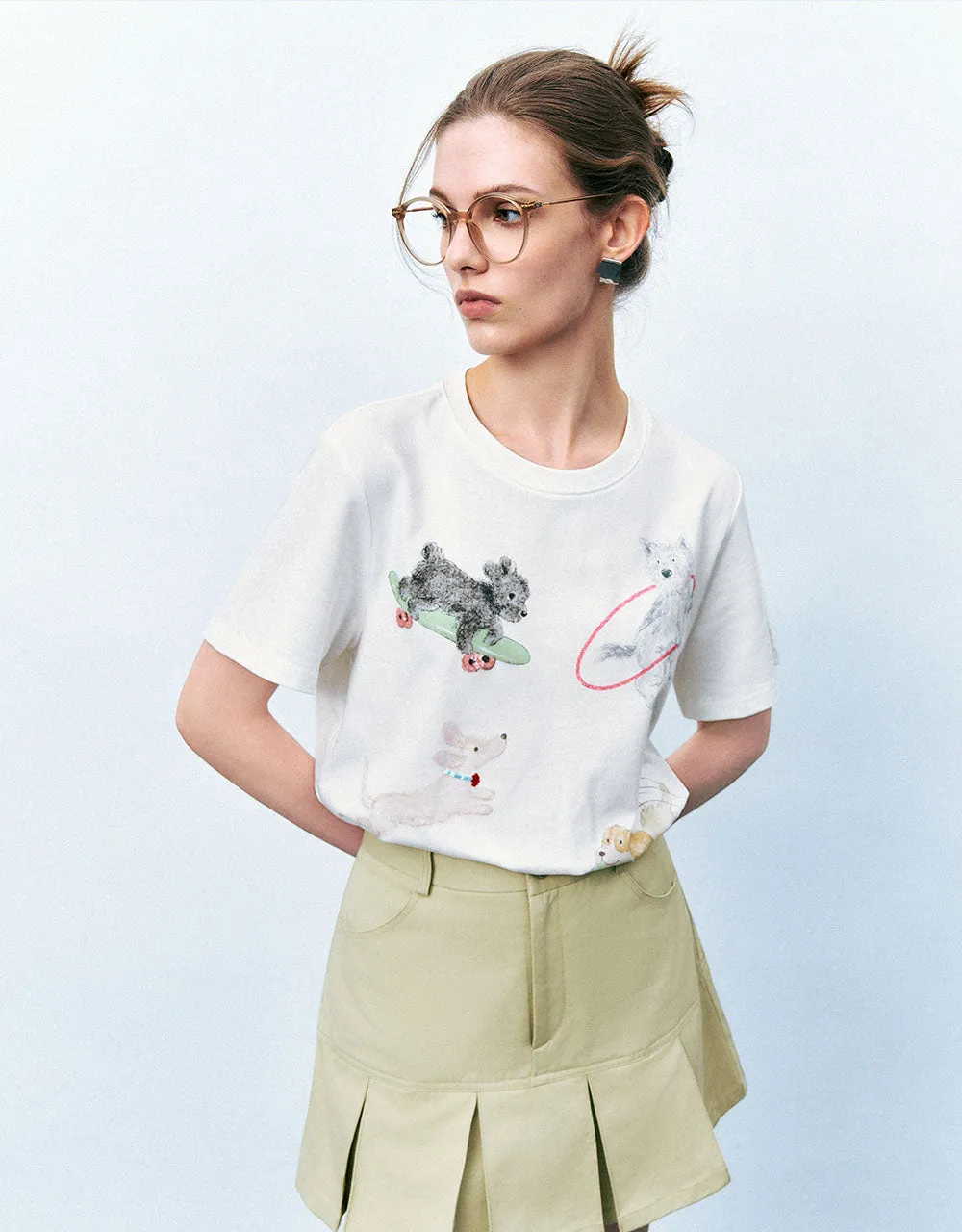 Printed Crew Neck T-Shirt sold by Urban Revivo