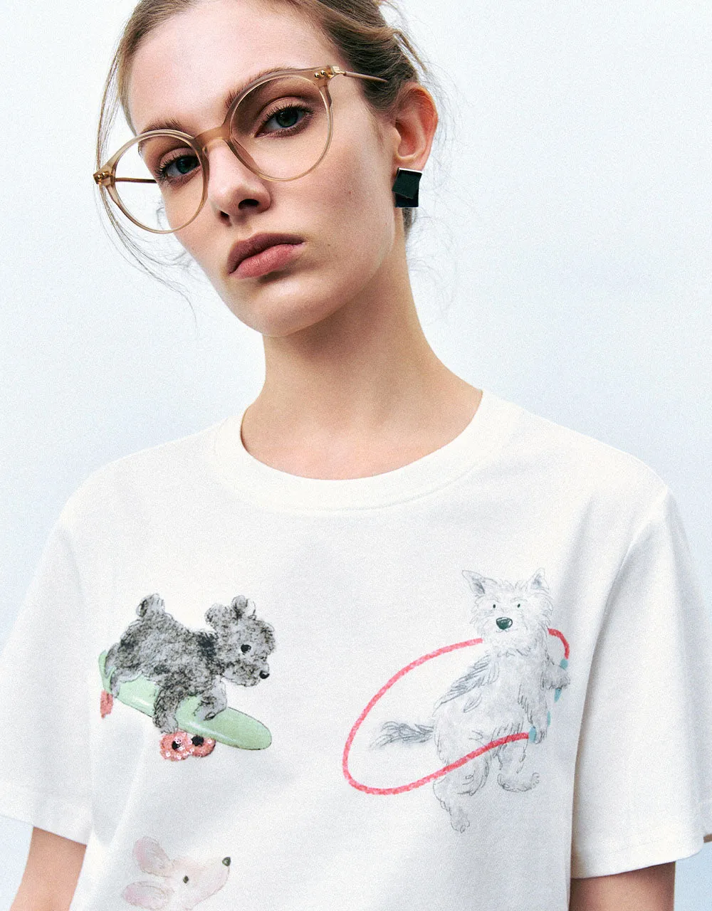 Printed Crew Neck T-Shirt sold by Urban Revivo product image thumbnail 4