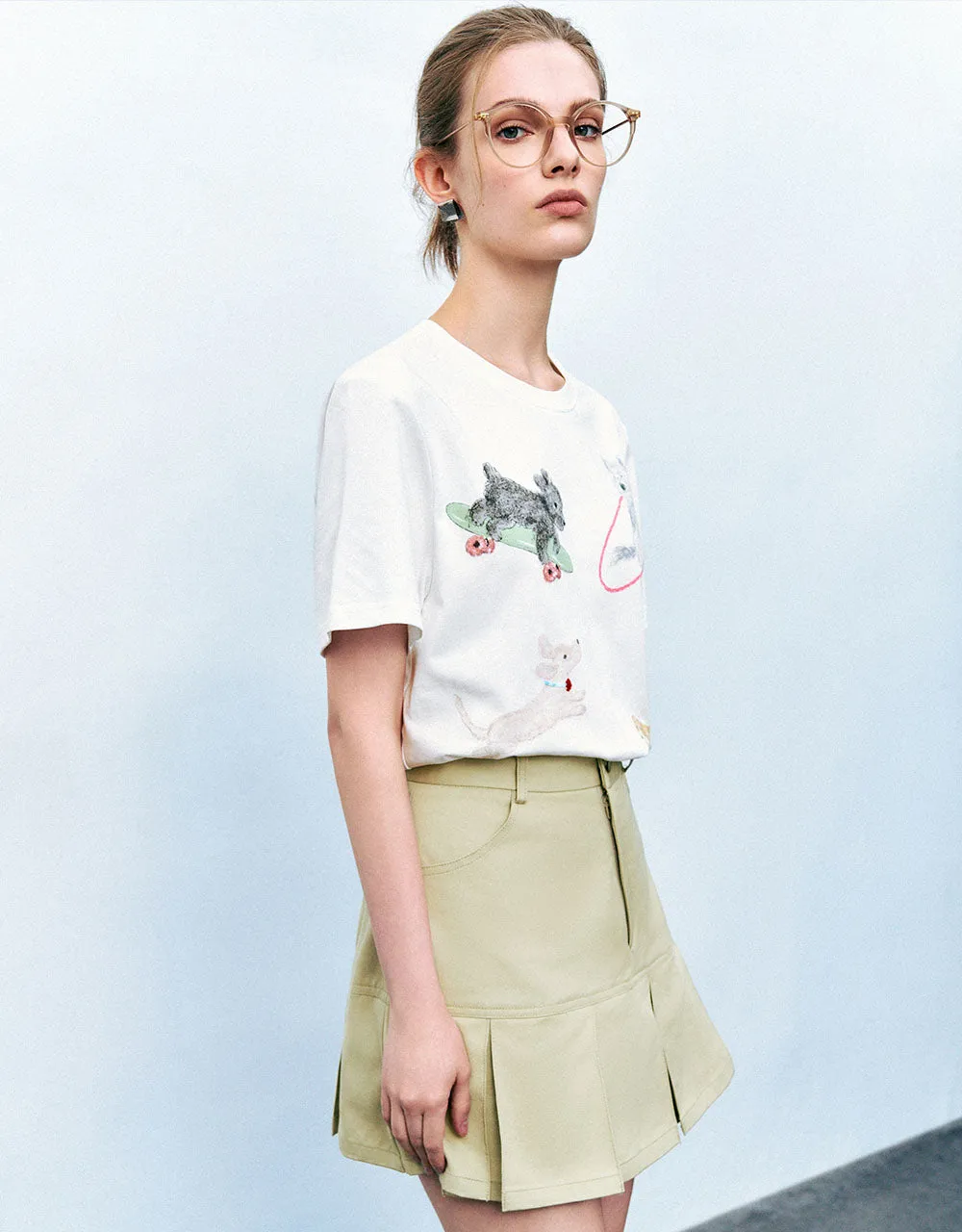 Printed Crew Neck T-Shirt sold by Urban Revivo product image thumbnail 3