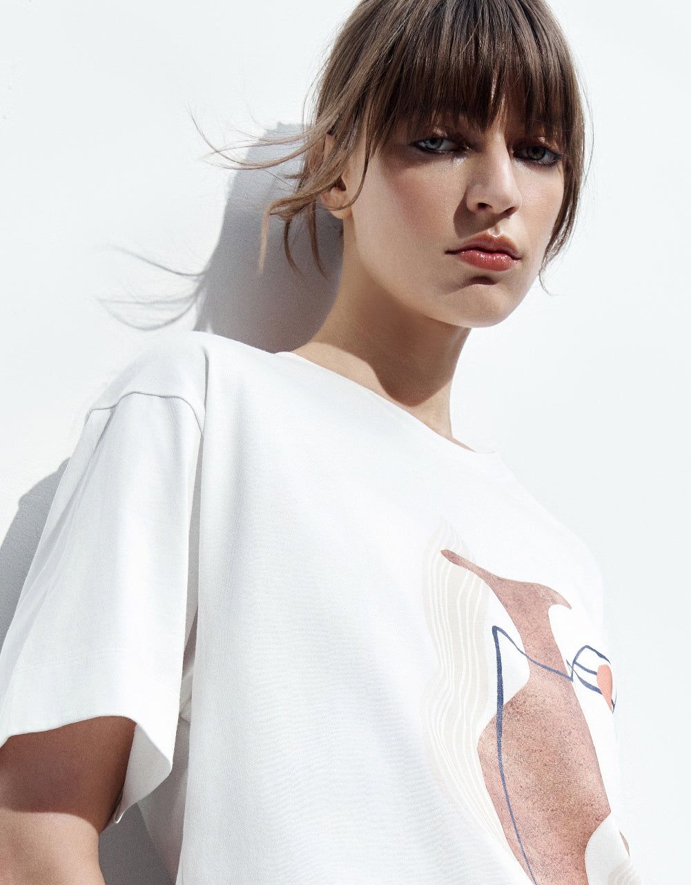 Printed Crew Neck Loose T-Shirt sold by Urban Revivo product image thumbnail 3