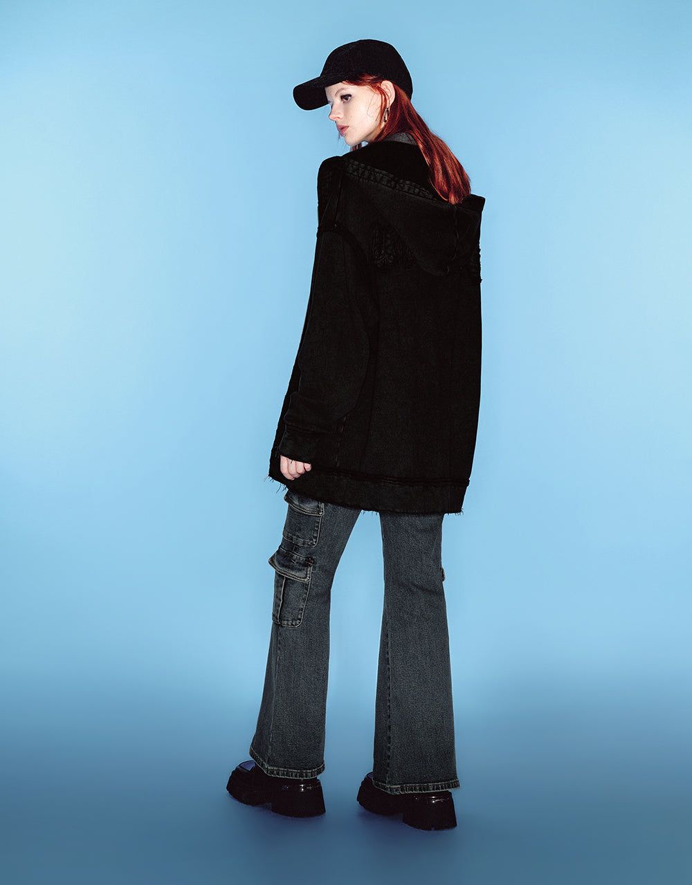 Zipper Front Hooded Straight Jacket sold by Urban Revivo product image thumbnail 4