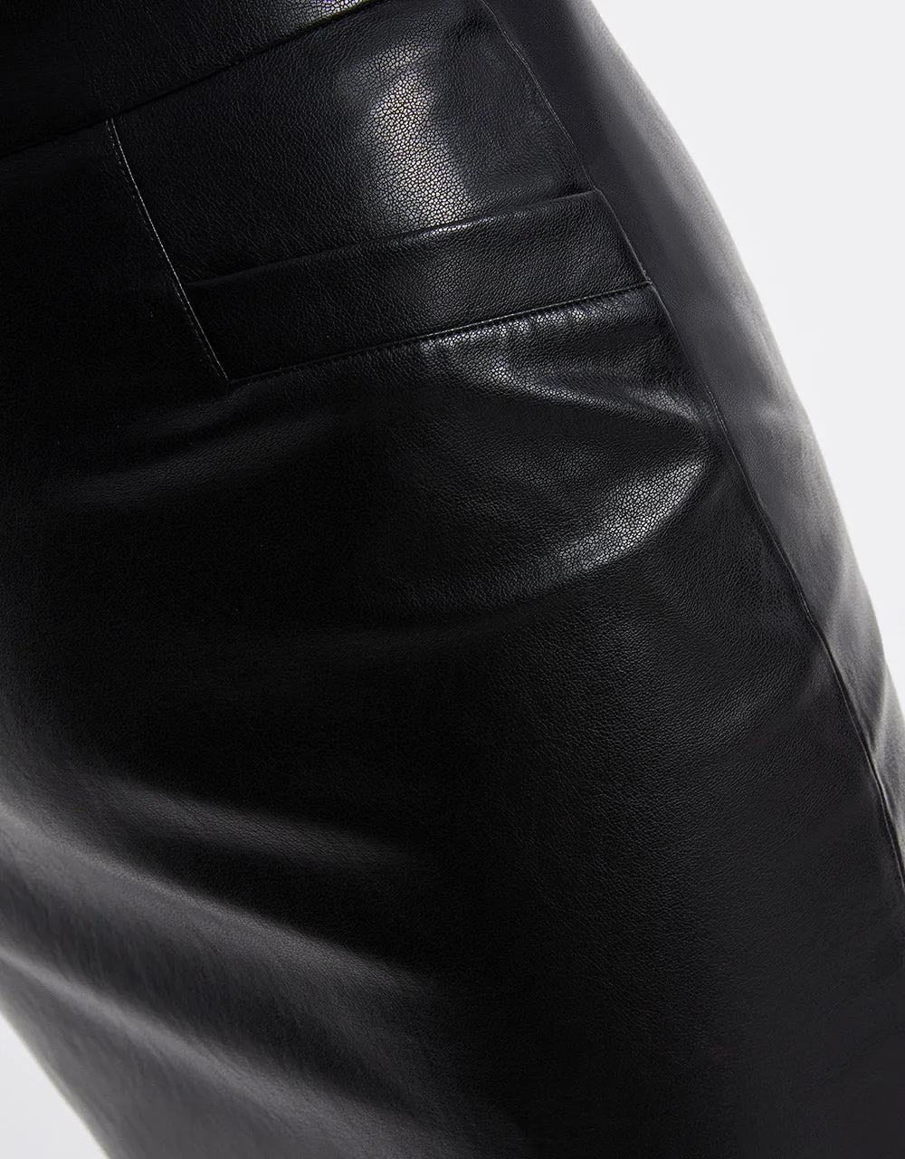 Slit Hem Faux Leather Skirt sold by Urban Revivo product image thumbnail 4