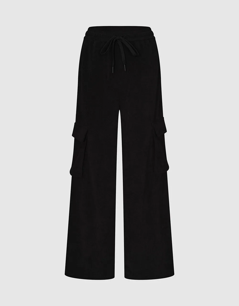 Drawstring Waist Knitted Straight Pants sold by Urban Revivo