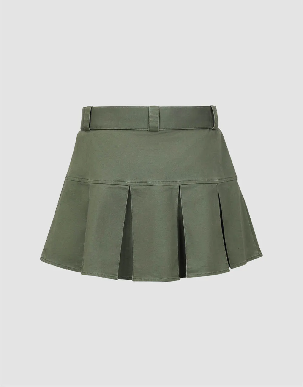 Pleated Mini A-Line Skirt With Belt sold by Urban Revivo product image thumbnail 3