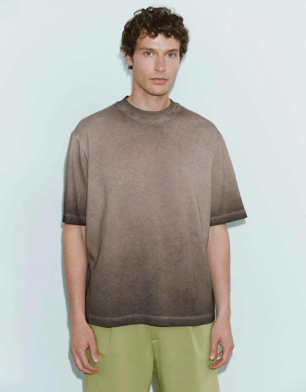 Crew Neck Loose A-Line T-Shirt sold by Urban Revivo