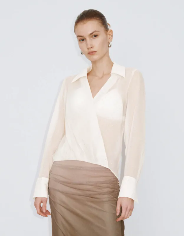 Surplice Front Overhead Shirt sold by Urban Revivo