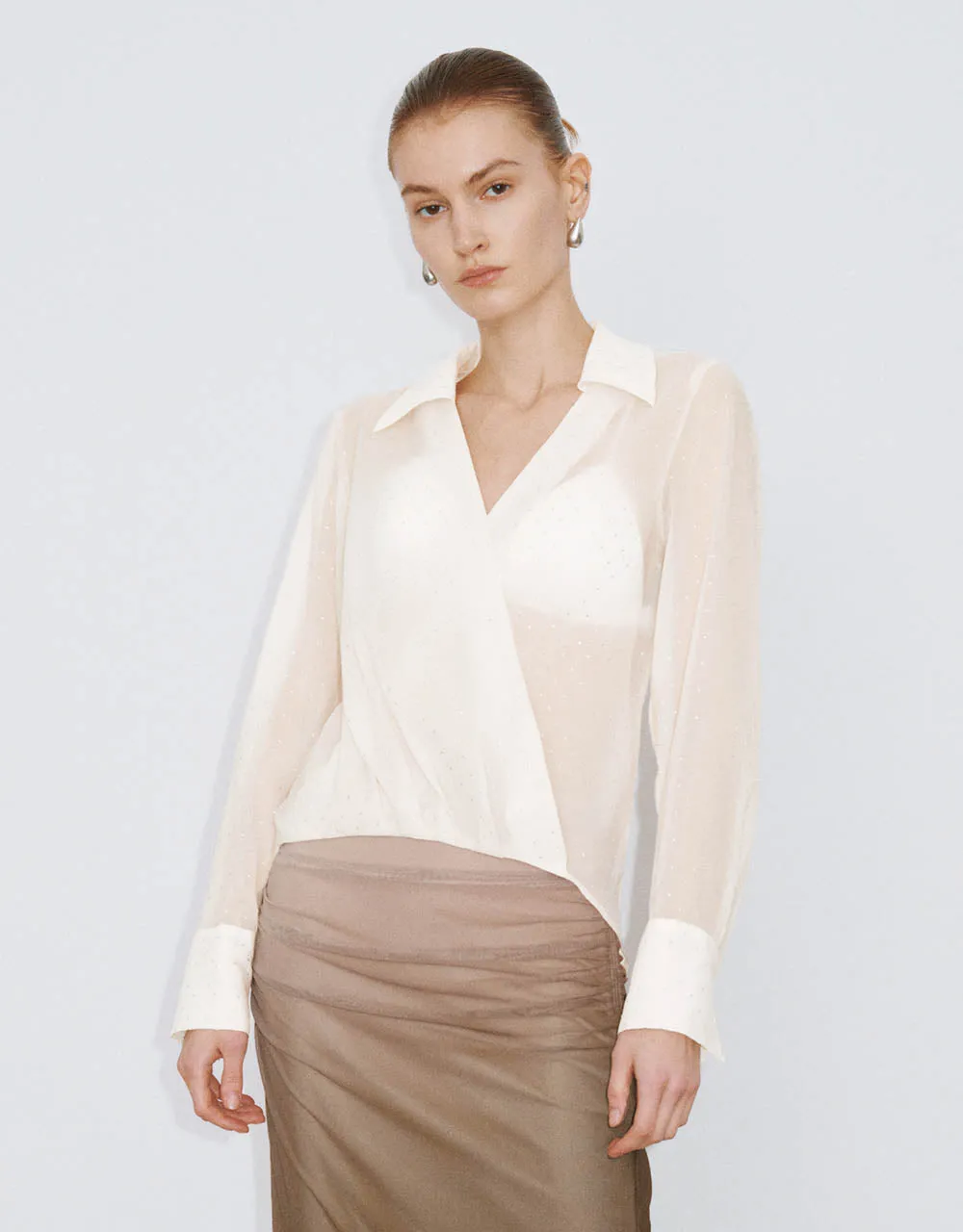 Surplice Front Overhead Shirt sold by Urban Revivo