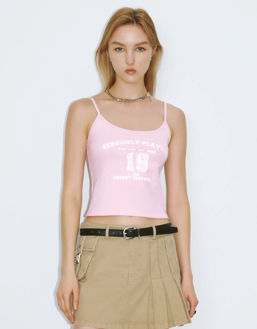 Printed U Neck Cami Top sold by Urban Revivo