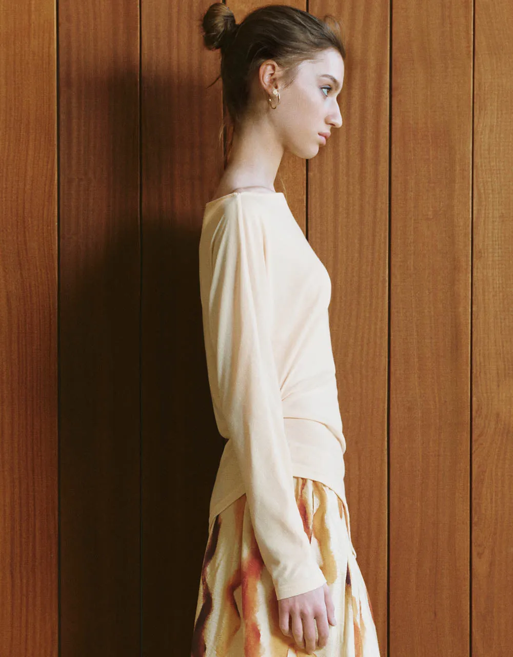 Puff Sleeve Crew Neck Straight T-Shirt sold by Urban Revivo product image thumbnail 3